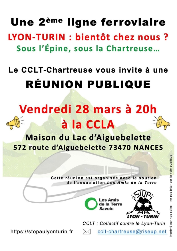 28 mars : Réunion publique À NANCES