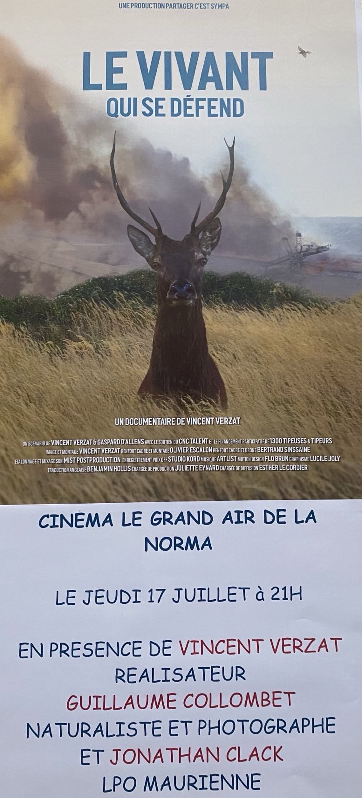 17 juillet – soirée ciné débat « Le Vivant qui se défend »