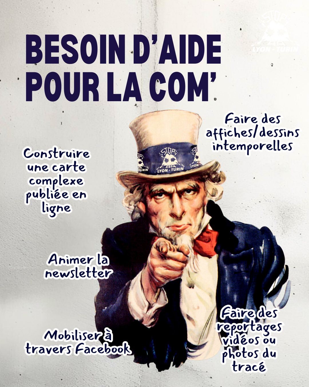 Appel à l&rsquo;aide en Com&rsquo;