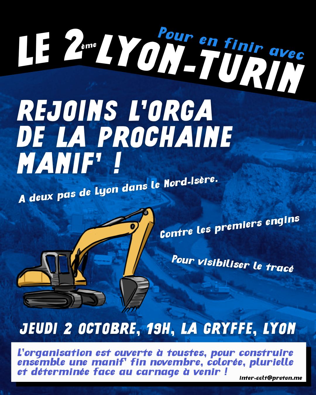 Lyon-Turin 2 : Une manif&rsquo; face aux premières machines !