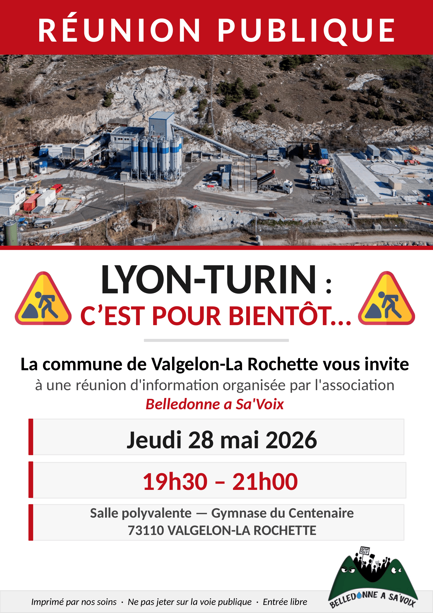 Réunion publique – 28 Mai